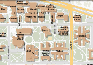 University Of oregon Campus Map Maps University Of oregon