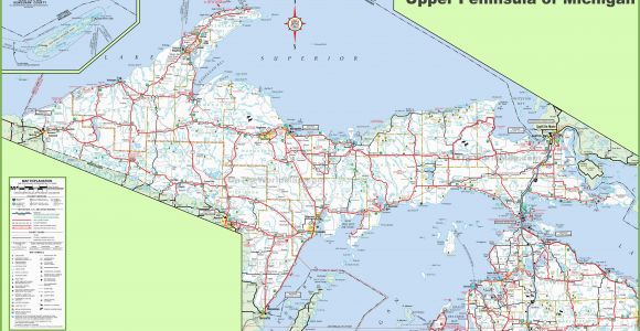 Up Michigan Map with Cities Map Of Upper Peninsula Of Michigan