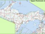 Upper Michigan Road Map Map Of Upper Peninsula Of Michigan