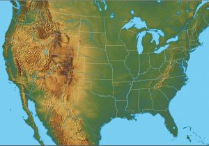 Us and Canada Physical Features Map Physical Map Of the United States Of America