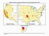 Usgs Earthquake Map Texas Usgs forecast for Damage From Natural and Induced Earthquakes In