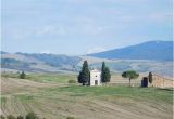 Val D orcia Italy Map Madonna Di Vitaleta Chapel 2km Outside San Quirico Bild Von Val