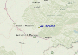 Val Thorens France Map Val Thorens Pra Vodce Po Sta Edisku Mapa Lokaca Val Thorens