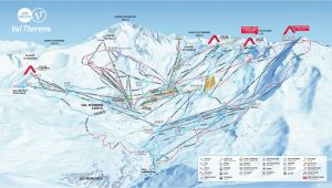 Val Thorens Map France Val Thorens Piste Map 2019 Ski Europe Winter Ski