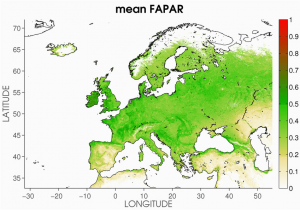Vegetation Map Europe the Spatial Distribution Of Climatological Averages for 1998