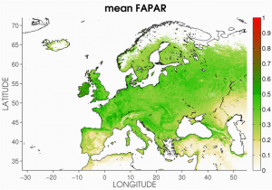 Vegetation Map Of Europe the Spatial Distribution Of Climatological Averages for 1998