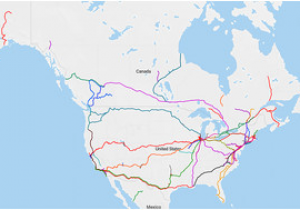 Via Canada Rail Map Rail Transport In Canada Wikipedia