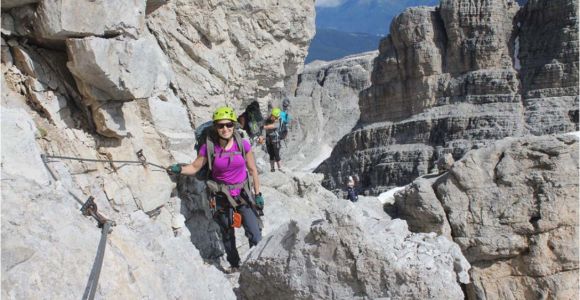 Via Ferrata Italy Map Via Delle Bocchette 3 Day Epic Via Ferrata Adventure In Dolomites