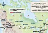 Via Rail Canada Route Map Trans Canada Train Trip On Rocky Mountaineer and Viarail