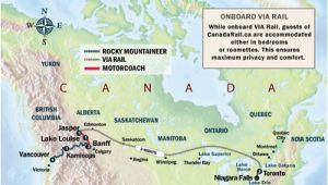 Via Rail Canada Route Map Trans Canada Train Trip On Rocky Mountaineer and Viarail