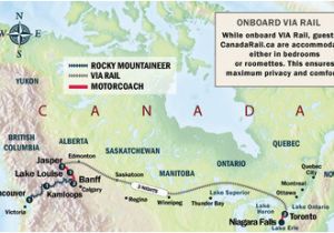 Via Rail Canada Route Map Trans Canada Train Trip On Rocky Mountaineer and Viarail