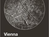 Vienna Italy Map Street Map Art City Print Vienna Austria Minimalist Map Of