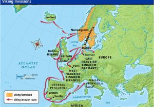 Viking Map Of Europe Viking Invasion Routes Viking Invasion Routes History