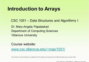 Villanova Italy Map Csc 1051 Data Structures and Algorithms I Dr Mary Angela