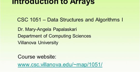 Villanova Italy Map Csc 1051 Data Structures and Algorithms I Dr Mary Angela