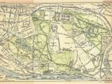 Vincennes France Map Bois De Vincennes Paris Vintage City Plan 1924 City Maps