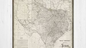 Vintage Texas Maps Map Of Texas Texas Canvas Map Texas State Map Antique Texas Map