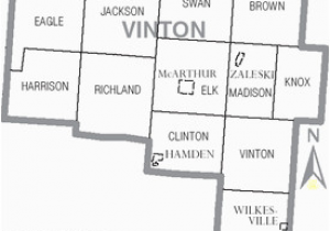 Vinton County Ohio Map Vinton County Ohio Wikivisually