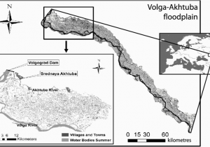 Volga River Map Europe 1 Map Of the Volga Akhtuba Floodplain and Its Location In