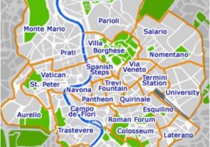 Walking Map Of Rome Italy Rome Sightseeing Guide Walking Maps Italiantourism Us