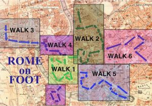 Walking Map Of Rome Italy Walking Map Of Rome Rome Guidebook with Videos Rome On Foot