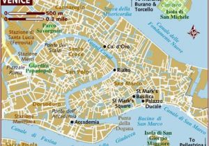 Walking tour Map Of Venice Italy Map Of Venice