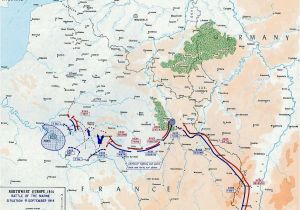 War Graves France Map Map Of the First Battle Of the Marne September 6 12 1914 Ww1