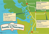 Washington Canada Border Map Seattle to Vancouver Canadian Border Crossing