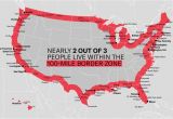 Washington Canada Border Map the Constitution In the 100 Mile Border Zone American Civil