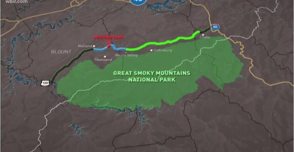 Wears Valley Tennessee Map Foothills Parkway Missing Link Connected Wbir Com