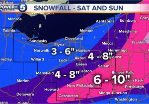 Weather Map Akron Ohio these are the Latest Snowfall Projections for the Winter Storm This