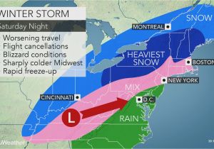 Weather Map Cincinnati Ohio Midwestern Us Wind Swept Snow Treacherous Travel to Focus From