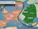 Weather Map for Spain Intense Heat Wave to Bake Western Europe as Wildfires Rage