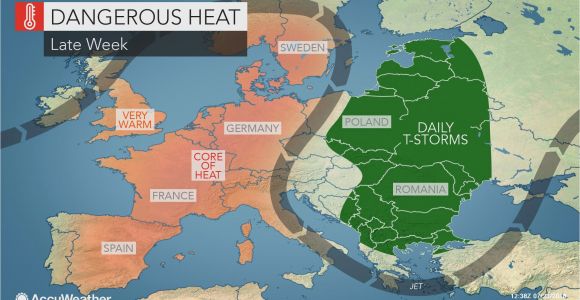 Weather Map In France Intense Heat Wave to Bake Western Europe as Wildfires Rage In Sweden