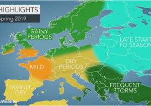 Weather Temperature Map Europe Accuweather 2019 Europe Spring forecast Accuweather