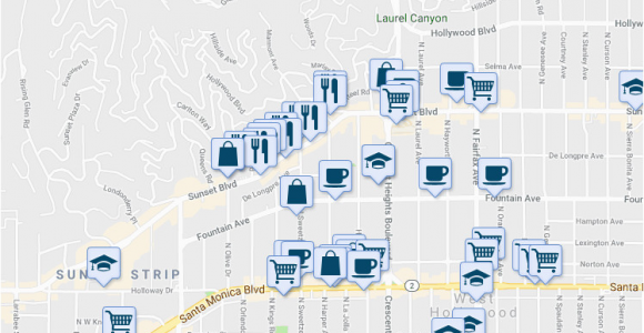 West Hollywood California Map 8207 De Longpre Avenue West Hollywood Ca Walk Score