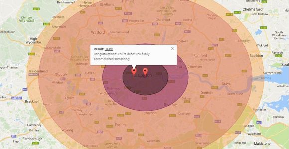 West Texas Explosion Map Map Shows areas Affected if A Nuclear Bomb Dropped Daily Mail Online