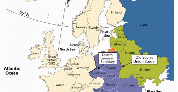 Western and Eastern Europe Map Eastern Europe