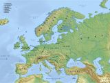 Western Europe Physical Features Map Europe Blank Physical Map Lgq Me