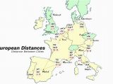Western Europe Road Map European Driving Distances and City Map