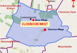 Western Ireland Map Clooncon West