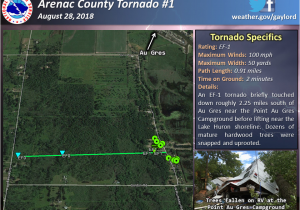 Wexford County Michigan Map Four Confirmed tornadoes August 28th Severe Weather Summary