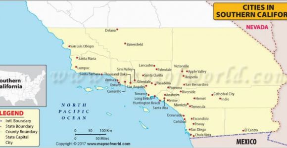 Where is Anaheim California On the Map Map Of southern California Cities California Maps California Map