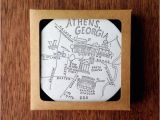 Where is athens Georgia On Map Letterpress athens Georgia Map Coasters Just Things