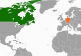 Where is Canada On the World Map Canada Germany Relations Wikipedia