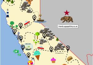 Where is Carmel California On the Map the Ultimate Road Trip Map Places to Visit In California Recent