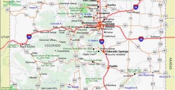 Where is Grand Junction Colorado On the Map Grand Junction Map Lovely Colorado Springs Map Elegant Colorado Map