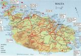 Where is Malta Located On A Map Of Europe Map Over Malta and Comino Big Map with Interesting Places