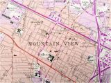 Where is Mountain View California On the Map Antique Mountain View California 1961 Us Geological Surve