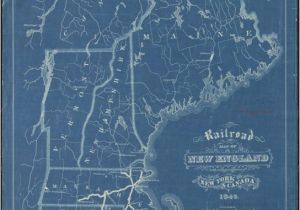 Where is New England Located On A Map File Railroad Map Of New England with Adjacent Portions Of New York